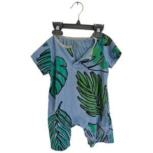 Earth | By art and Eden Tropical Leaf Baby Onesie Bodysuit